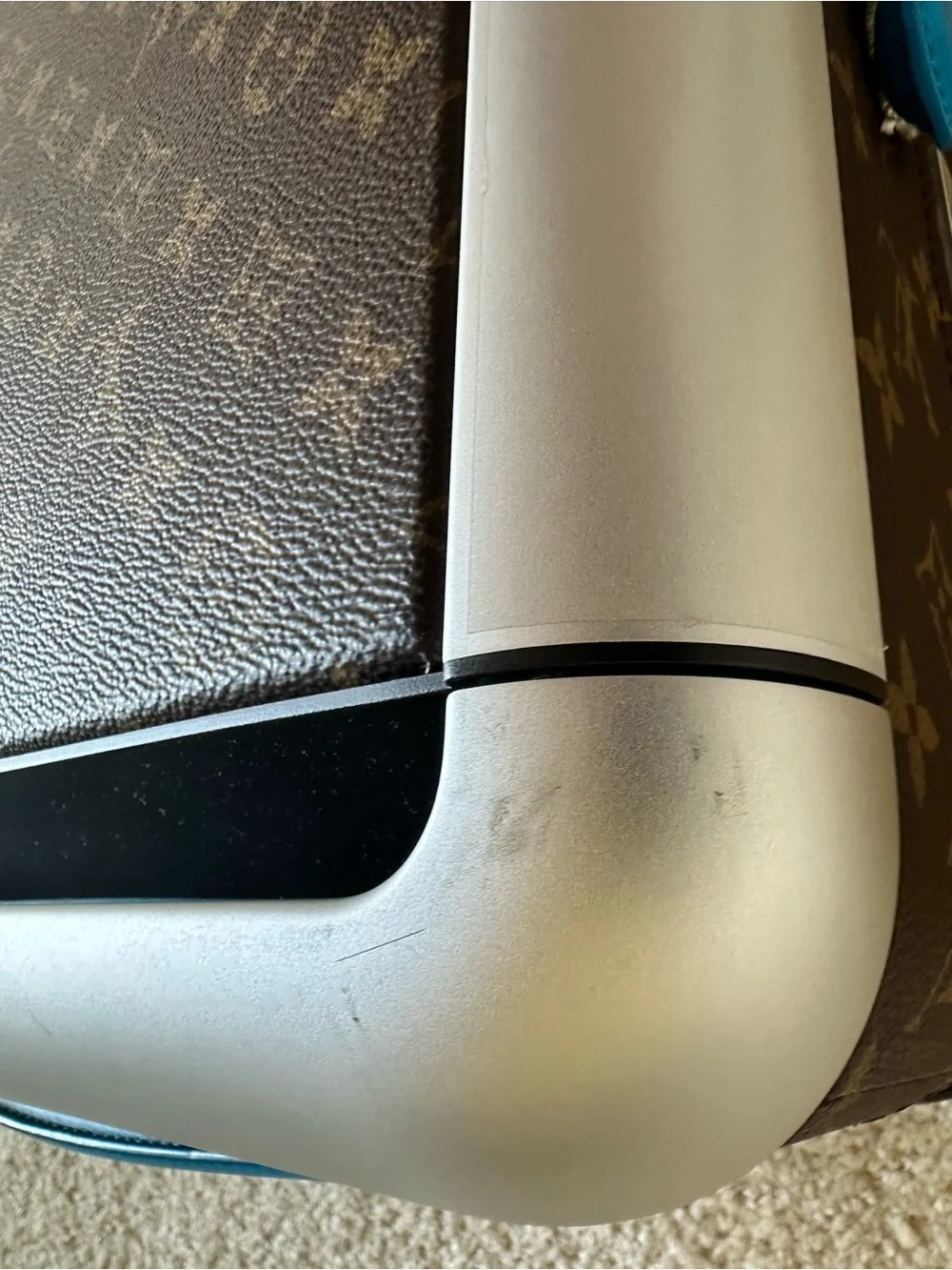 Louis Vuitton Monogram Carry-On with Turquoise Accents